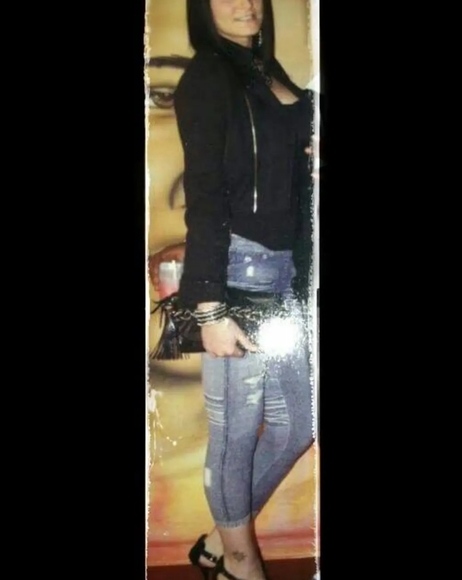 XOXO Crop Bomber w/ faux leather trim size Medium - Picture 2 of 8